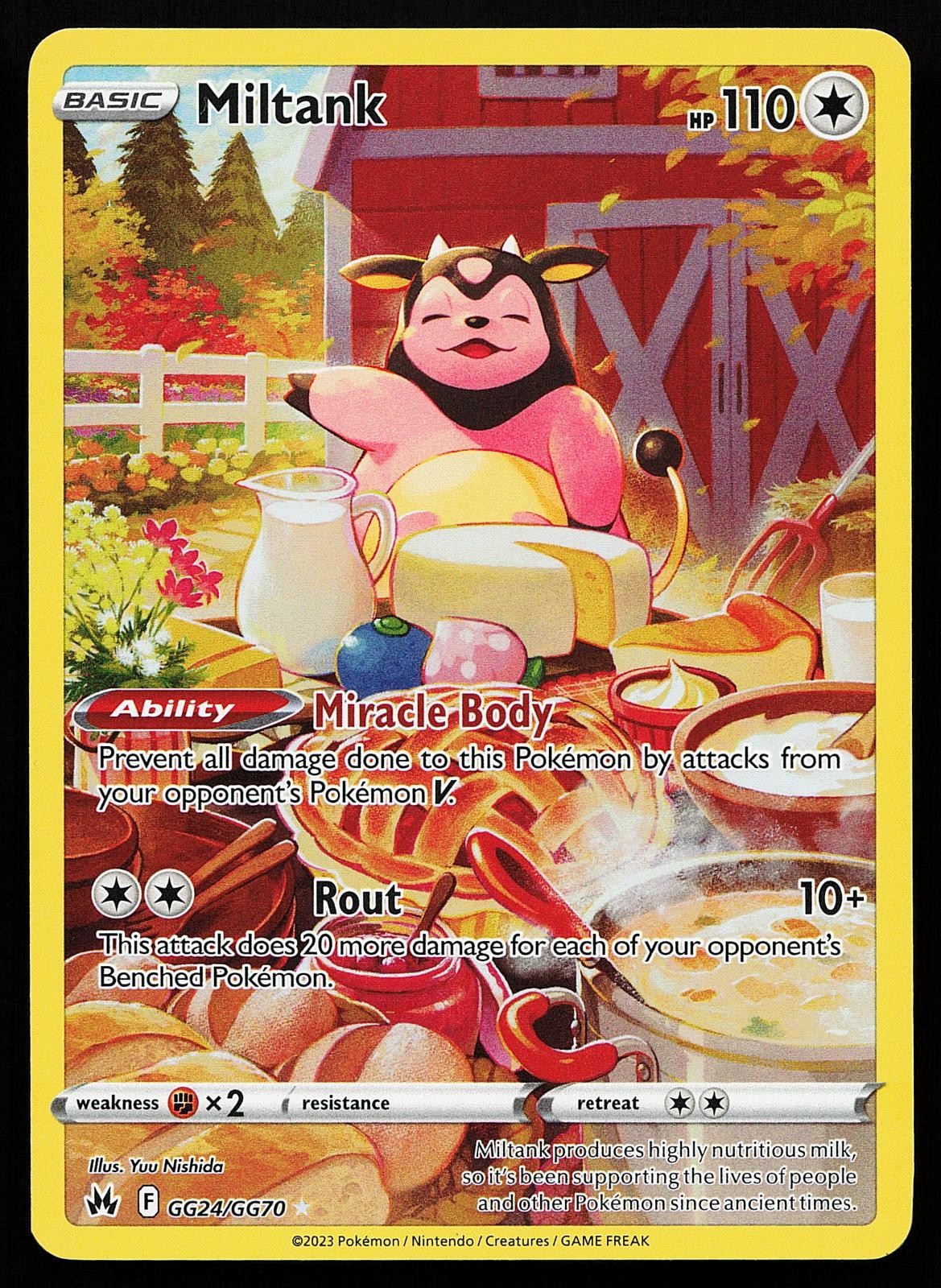 Miltank GG24/GG70 Holo Crown Zenith Galarian Gallery Pokemon Card