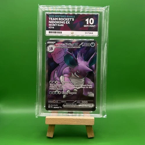 Pokemon TCG Team Rocket's Nidoking EX Full Art 216/182 Destined Rivals ACE 10