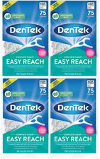 DenTek Complete Clean Easy Reach Floss Picks, Advanced 75 Count Pack of 4 
