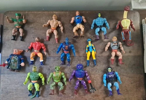 Huge MOTU Vintage Lot - 13 Figures - He-Man Skeletor Teela Gwildor