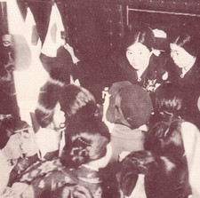 1923 Japan Great Kanto Earthquake Red Cross Relief Team Departure Postcard PC