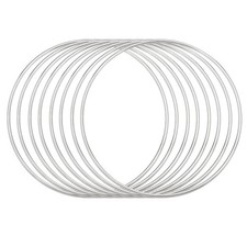 8Pcs 5.5" Rings for Crafts, Silver