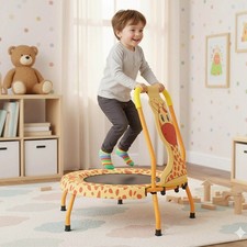 Mini Trampoline with Foam Padded Handle Safety Padded Cover for 3 Years Old Kids