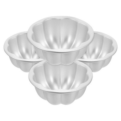 4 Pcs Jelly Mould Aluminum Alloy Pudding Pans Pumpkin Baking Mold