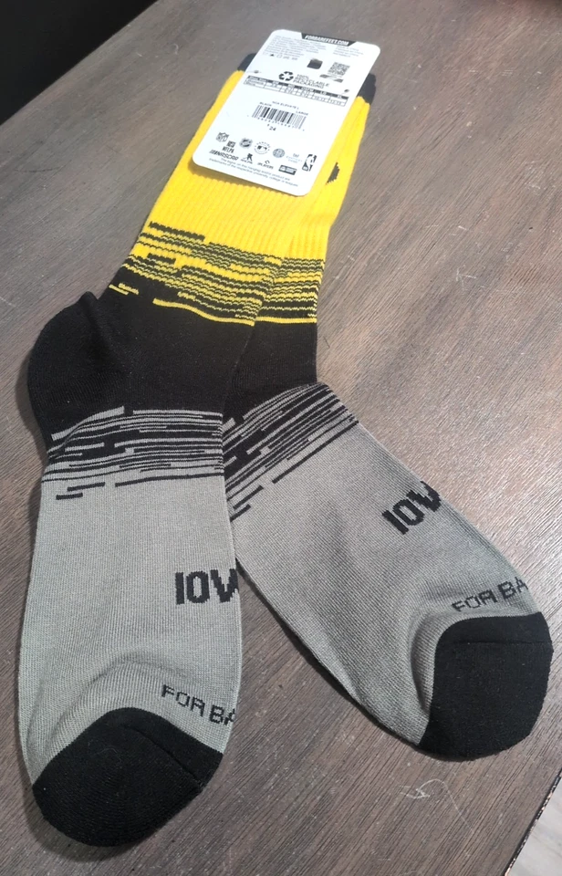 Calcetines Iowa Hawkeyes Elevate Crew Stuffer grandes para pies desnudos nuevos Foto 3 de 4