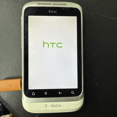 2011 HTC Wildfire S T-Mobile Cell Phone White w/ Battery Tested Works*