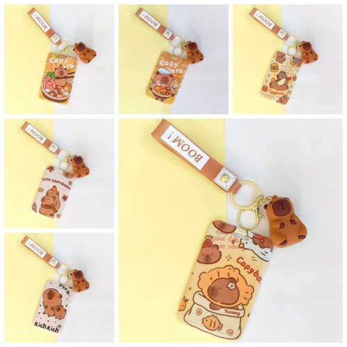 Portable Capybara Card Holder Capybara Bus Card Cover Students/Girls