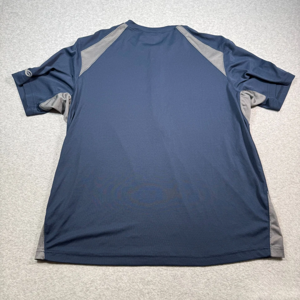 Camisa Jersey REI Para Hombres 1/4 Cremallera Talla M Azul Gris Atletismo Bicicleta Gimnasio Correr Caminata Foto 2 de 4