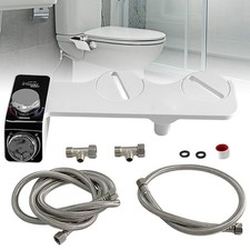 Dual Nozzle Bidet Toilet Seat Attachment Self Cleaning Fresh Water Wash Sprayer