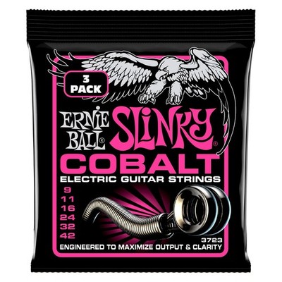 ERNIE BALL 3723 Slinky Cobalt Super 9-42 3er Pack