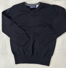 The Children's Place Boys Black V-Neck Pullover Knit Sweater Long Sleeve 5T