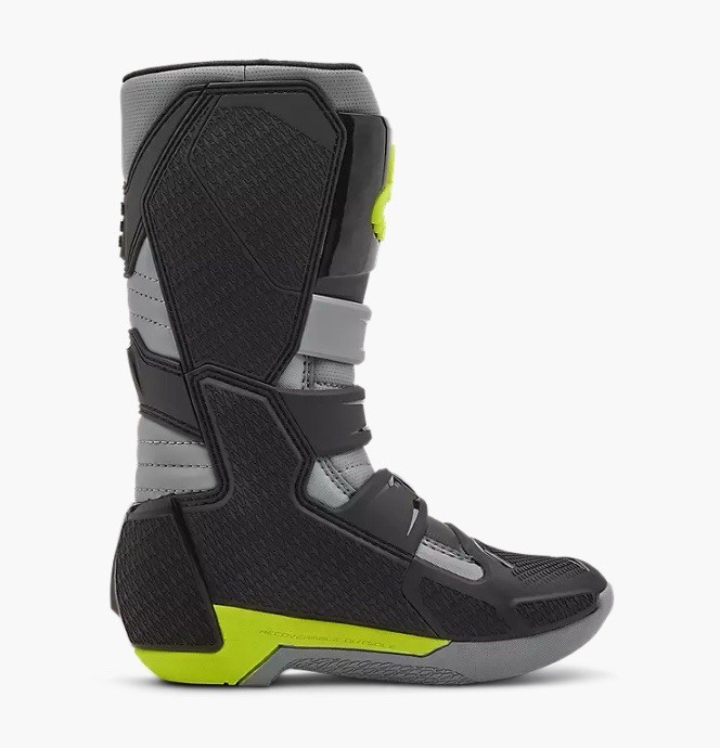 Fox Racing Youth Comp Boots Grey/Yellow 30471-086 | eBay