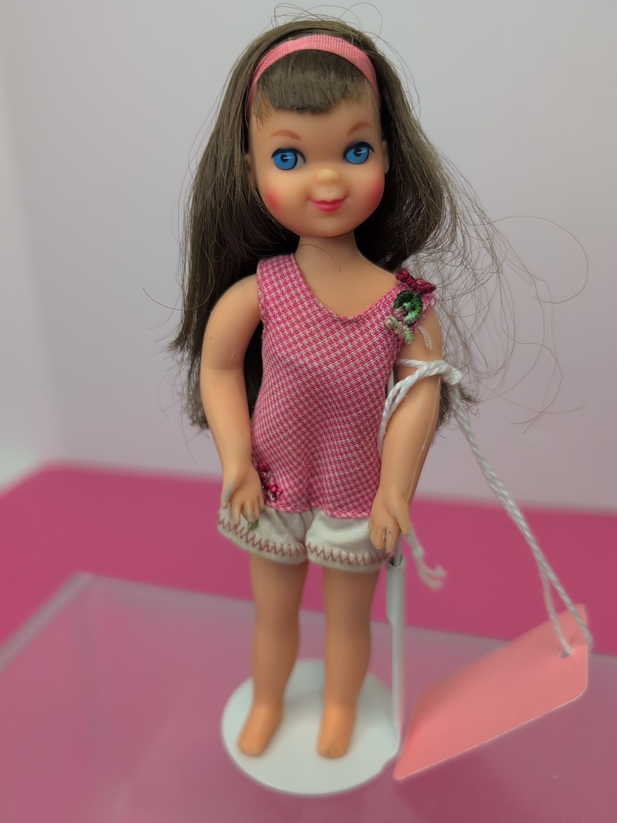 6” Vintage Mattel Barbie Tutti Doll 1960's Original Brunette Body As Is J2