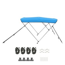3 Bow Boat Bimini Tops, 600D Polyester Canopy with Aluminum Alloy Frame, Waterpr