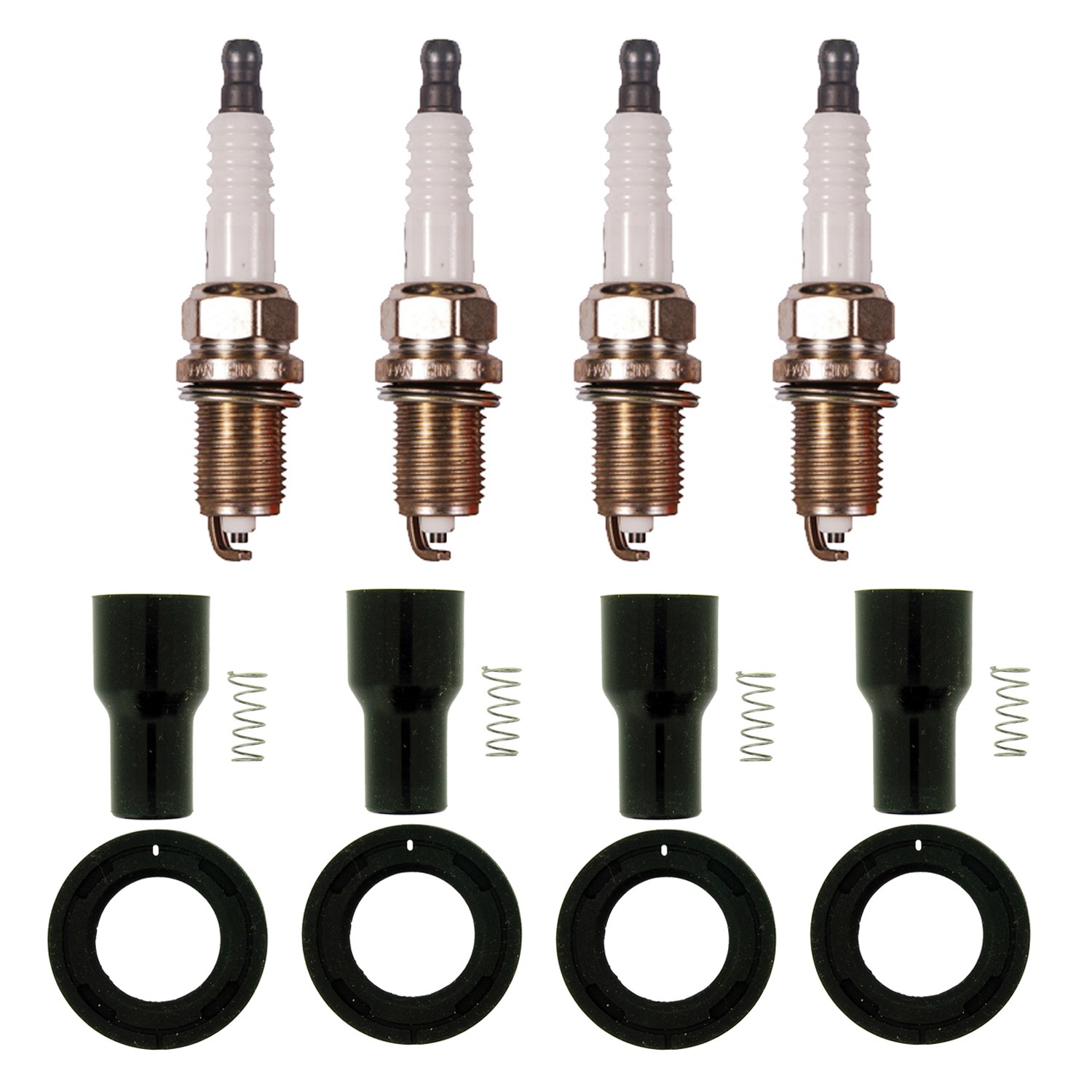 Denso 4 Standard Plugs  NGK Ignition Coil Boot for Toyota Tacoma 2.4L  2.7L L4