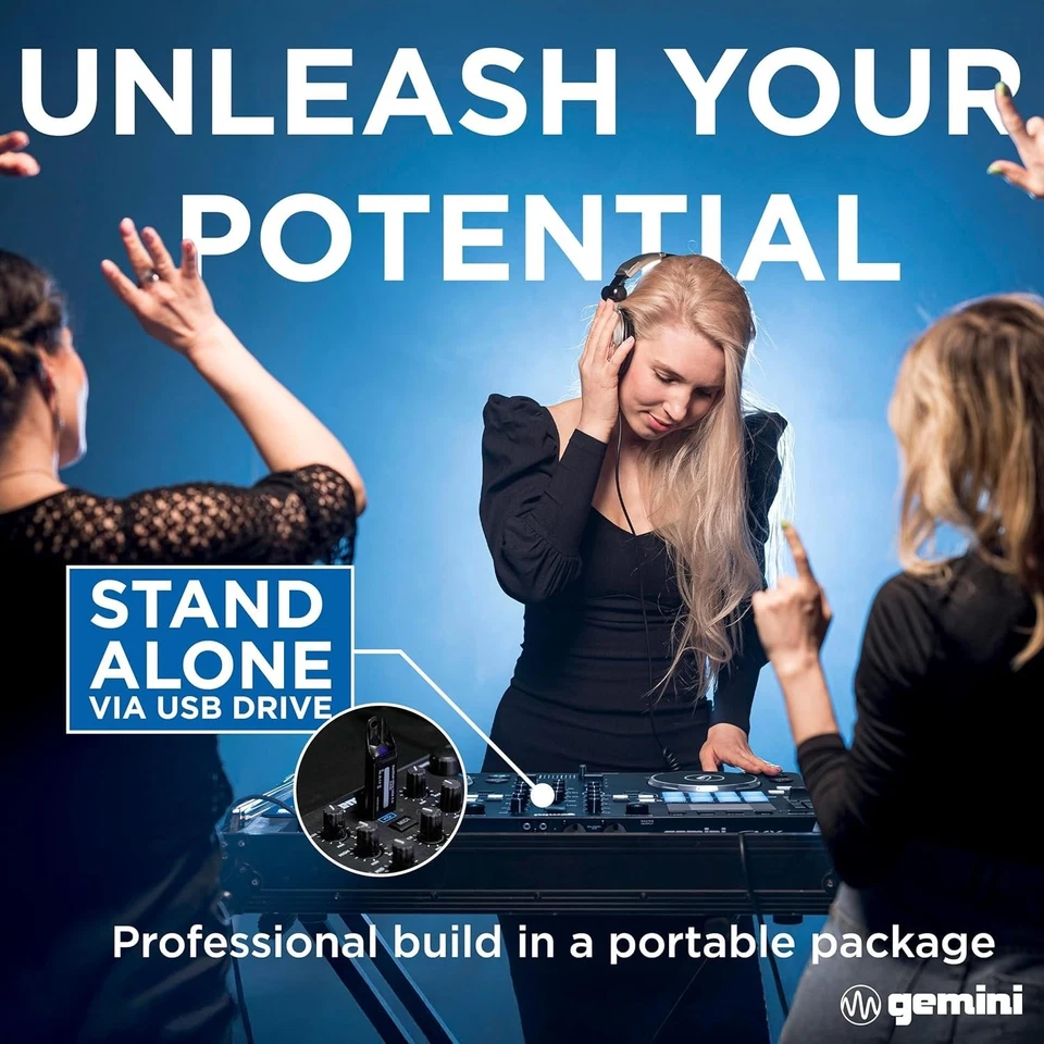 Gemini GMX Professional DJ Audio Equipment GMX MIDI Controller Dual Media Player - Image 2 of 4