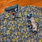 Robert Graham Button Down Shirt Fits Mens 4XL Vibrant Abstract Geometric Print