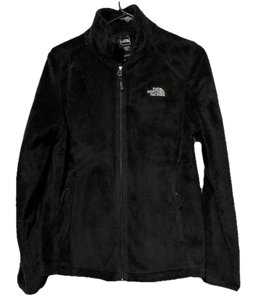 Chaqueta para mujer The North Face M negra Osito cremallera completa felpa polar senderismo aire libre