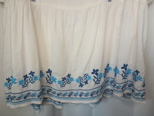 Old Navy Cottagecore Peasant Top XXL Tall Floral Embroidered Smock Boho NWT - Picture 4 of 12