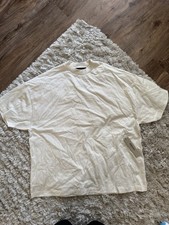 NWT Essentials Fear Of God Oversized Cream Logo Tee Small