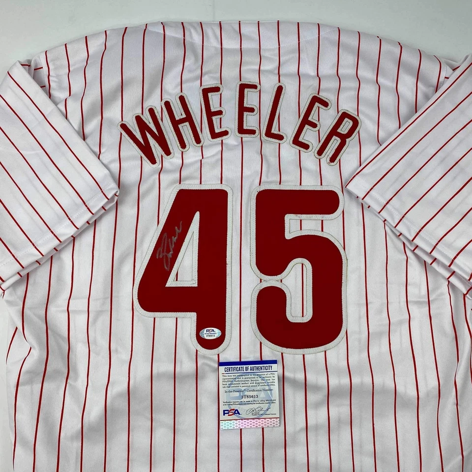 Autographed/Signed Zack Wheeler Philadelphia Pinstripe Jersey PSA/DNA COA - Image 2 of 4