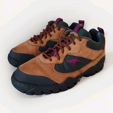 KangaROOS UK 7 / EU 41 Brown Walking Hiking Shoes Nubuck Leather Outdoor Trainer