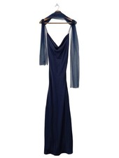 UNIQUE Cocktailkleid Damen Kleid Gr. DE 40 blau Elegant