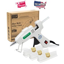 Hot Glue Gun Mini 20W Fast Preheat with 30 Glue Sticks White for Crafts Repair 0.66 per gallon