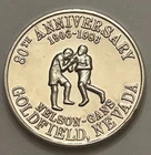 Very Rare Vintage Nelson-Gans Goldfield Nevada 1 Toz 999 Silver Trade Unit Round