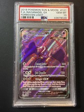 PSA 10 NAGANADEL GX FULL ART 121 FORBIDDEN LIGHT POKEMON MJ