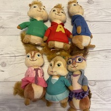 The Chipmunks Ty Beanie Set of 6 Alvin Simon Theodore Brittany Eleanor Jeanette