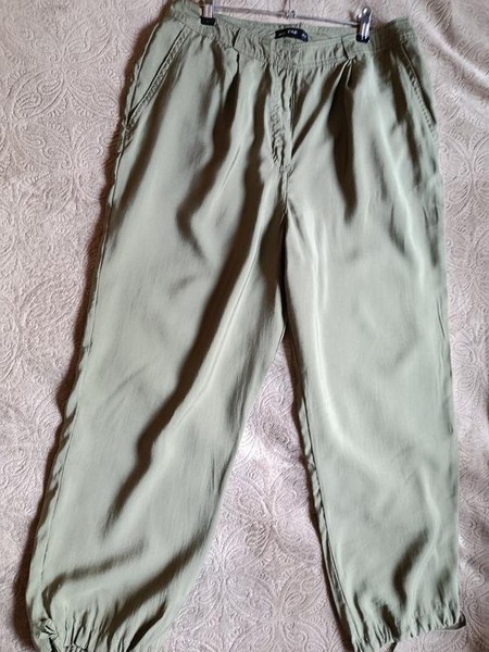 Women F&F Trousers Khaki Viscose 40 / L / 48 #488Q