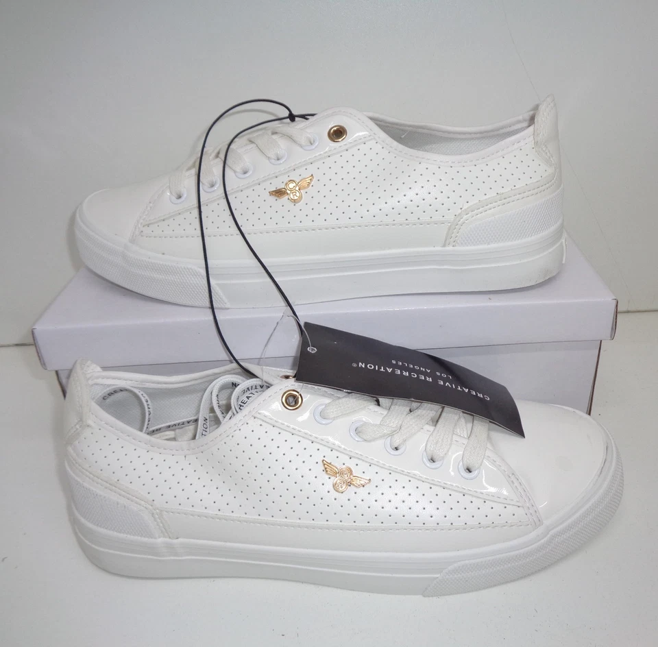 Mens White Casual Trainers Lace Fashion Dress Shoes New RRP £70 UK Size 6 - Image 4 of 4