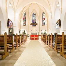 Gold Aisle Runner for Wedding Ceremony 2FTx15FT Sequin Aisle Runner Wedding