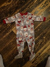 Christmas Footie Pajamas, Carter's Size 12 Months, Santa