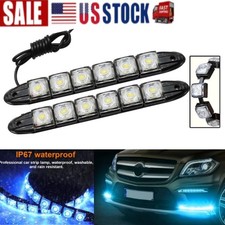 2pcs Ice Blue 6 Led Car Drl Daytime Running Driving Lights Fog Lamp 12v 2pcs Ice Blue 6 Led Car Drl Daytime Running Driving Lights Fog Lamp 12v