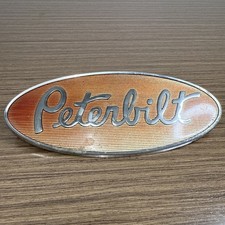 Peterbilt Motors Truck 8 O E M Factory Nameplate Emblem 20-16527 Gold Chrome