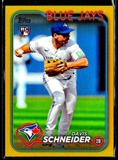2024 Topps #189 Davis Schneider Gold Foil Toronto Blue Jays