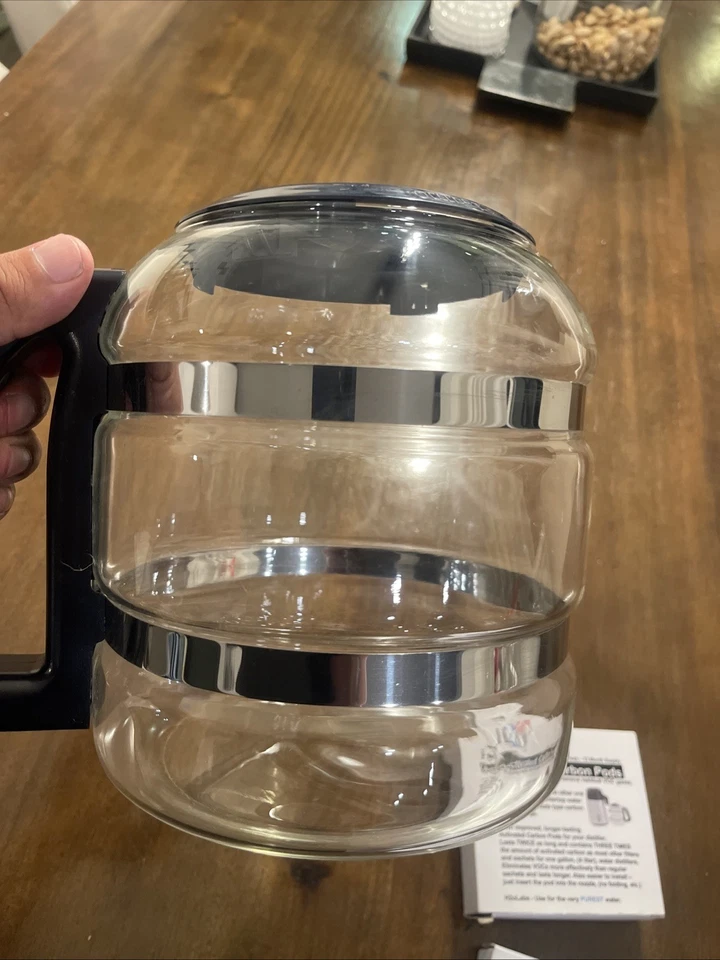 Megahome Water Distiller Replacement 4 Liter Glass Carafe , 9 Carbon Pods ! - Image 3 of 4