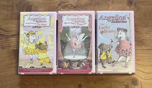 Angelina Ballerina VHS LOT Lucky Penny Rose Fairy Princess In The Wings TESTED