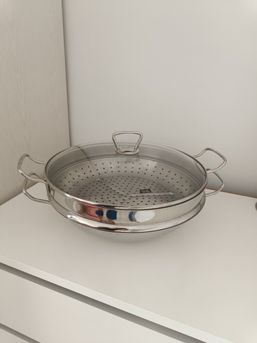Fissler Nanjing Wok with Deep Frying Rack, Stainless Steel, 35 x 35 - Bild 1 von 6