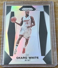 OKARO WHITE 17-18 Panini Prizm #52 SILVER PRIZM PARALLEL RC ROOKIE ! MIAMI HEAT!