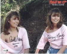 Camilla More & Carey More signed 8x10 Photo Tina Terri Moore Friday the 13th Par