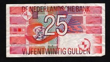 Netherlands 25 Gulden banknote 1989   (081)
