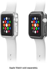 2x Pack Bumper for Apple Watch 42mm Series 1/2/3/Nike iWatch Clear Case Cover