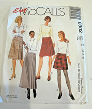 McCall's Easy Pattern 2302 Misses Wrap Skirt 4 Lengths 1999 Sz C 10-14 Uncut