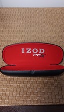 IZOD PFX Black Outer Red Hard Eyeglass Case Plastic for Glasses Sunglasses 6.5"