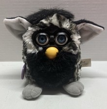 1999 Tiger Electronic Hasbro Original Furby Leopard Print Husky Blue Eyes Works