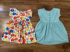 hanna andersson dress Lot 110 5y Short Sleeve Floral Striped