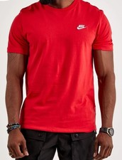 Nike Men's Sportswear Club T-Shirt, University Red Size Medium Unisex New